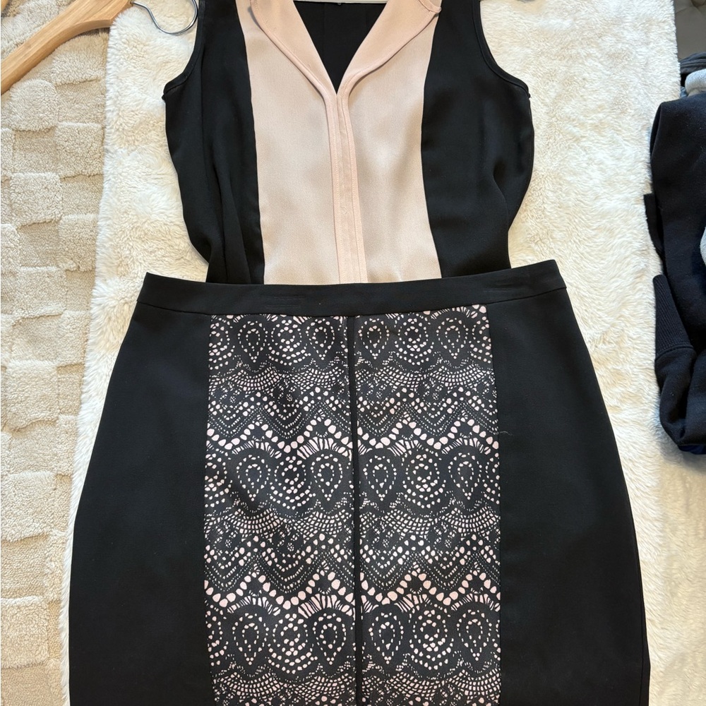 Mossimo Black and White Embellished Skirt